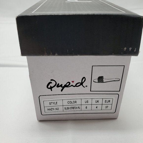 BNWT Qupid blush braided strap slide sandals - Picture 6 of 6